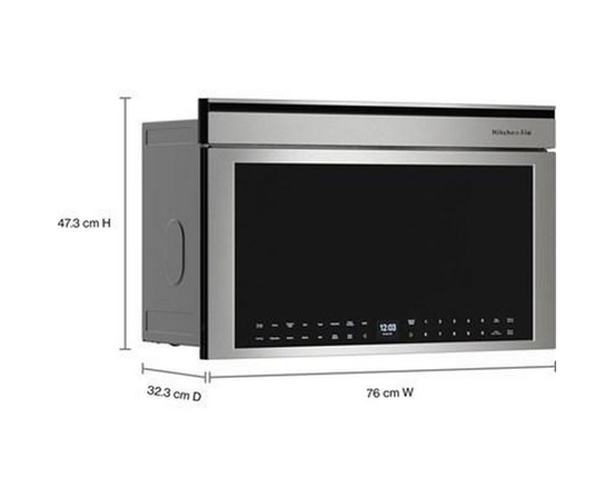 Four à micro-ondes encastré de 30 po, 1,1 Pi cu.. avec mode friteuse à air KitchenAid - YKMBT730SPS