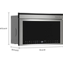 Four à micro-ondes encastré de 30 po, 1,1 Pi cu.. avec mode friteuse à air KitchenAid - YKMBT730SPS