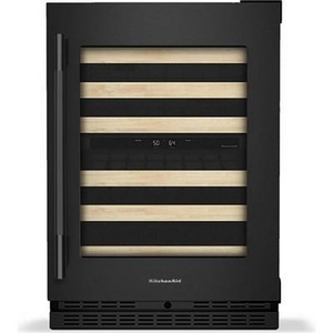 Cellier sous-comptoir de 46 bouteilles avec clayettes à façade en bois à extension complète KitchenAid - KUWR524SBE
