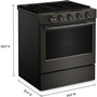 Cuisinière intelligente au gaz encastrable de 30 po avec modes de cuisson à convection et brûleur 2 en 1 KitchenAid - KSGS530SBE