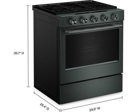 Cuisinière intelligente au gaz encastrable de 30 po avec modes de cuisson à convection et brûleur 2 en 1 KitchenAid - KSGS530SJP