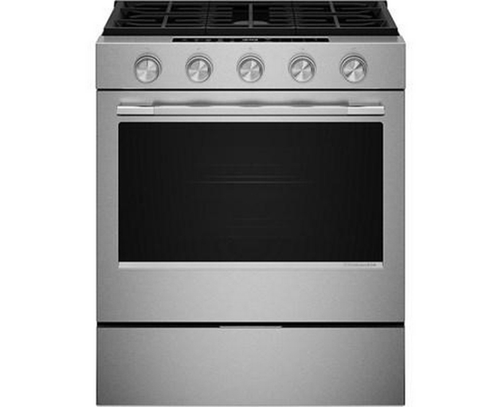 Cuisinière intelligente au gaz encastrable de 30 po avec modes de cuisson à convection et brûleur 2 en 1 KitchenAid - KSGS530SPS