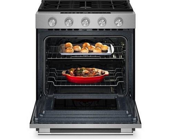 Cuisinière intelligente au gaz encastrable de 30 po avec modes de cuisson à convection et brûleur 2 en 1 KitchenAid - KSGS530SPS