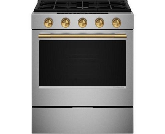 Cuisinière intelligente au gaz encastrable de 30 po avec modes de cuisson à convection et brûleur 2 en 1 KitchenAid - KSGS530SPS