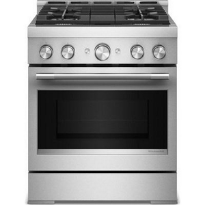 Cuisinière encastrable à gaz de 30 po avec 4 brûleurs KitchenAid - KFGS930SSS