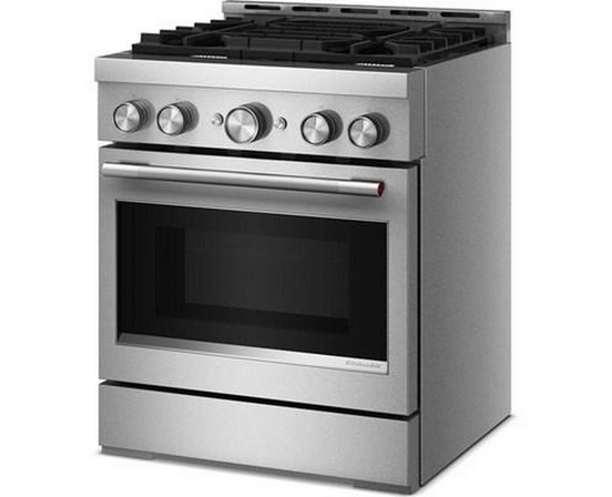 Cuisinière encastrable à gaz de 30 po avec 4 brûleurs KitchenAid - KFGS930SSS