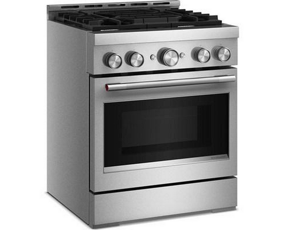 Cuisinière encastrable à gaz de 30 po avec 4 brûleurs KitchenAid - KFGS930SSS