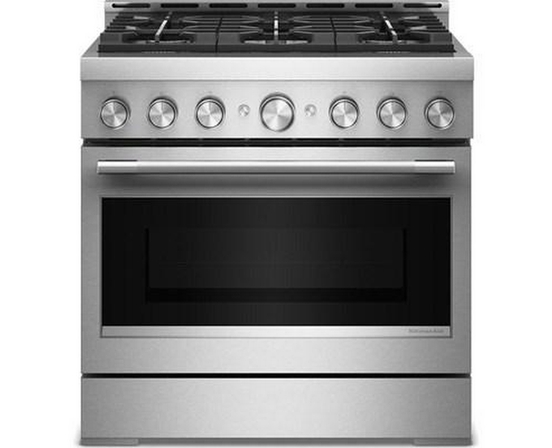 Cuisinière encastrable à gaz de 36 po avec 6 brûleurs KitchenAid - KFGS936SSS