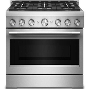 Cuisinière encastrable à gaz de 36 po avec 6 brûleurs KitchenAid - KFGS936SSS