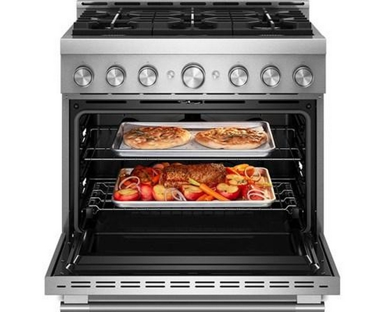 Cuisinière encastrable à gaz de 36 po avec 6 brûleurs KitchenAid - KFGS936SSS