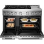 Cuisinière autoportante à gaz de 48 po avec 6 brûleurs et plaque chauffante KitchenAid - KFGD948SSS