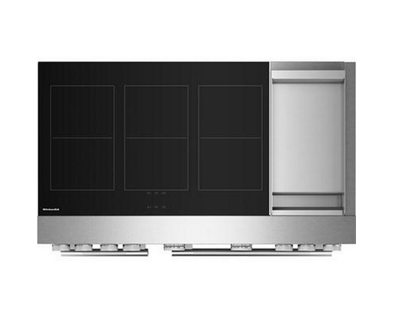 Cuisinière autoportante à induction de 48 po avec 6 éléments et plaque chauffante KitchenAid - KFID948SSS