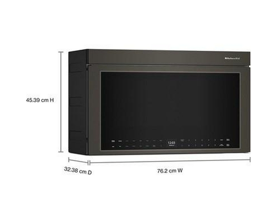 Four à micro-ondes à hotte intégrée de 30 po, 1,1 Pi cu.. avec technologie Air Fry KitchenAid - YKMMF530PBE