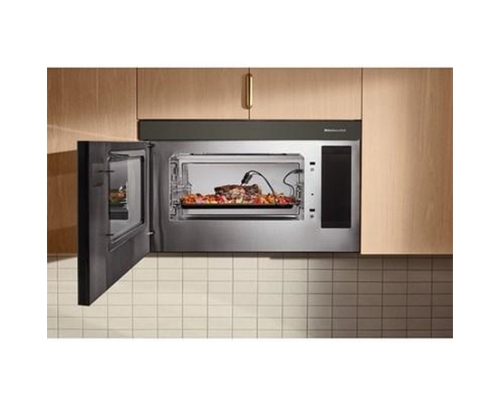 Four à micro-ondes à hotte intégrée de 30 po, 1,1 Pi cu.. avec technologie Air Fry KitchenAid - YKMMF730PBE