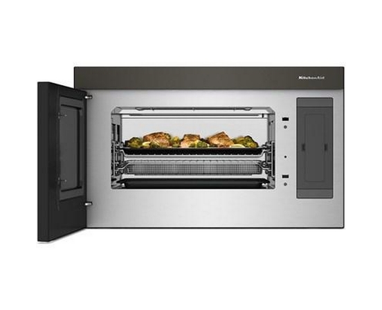 Four à micro-ondes à hotte intégrée de 30 po, 1,1 Pi cu.. avec technologie Air Fry KitchenAid - YKMMF730PBE