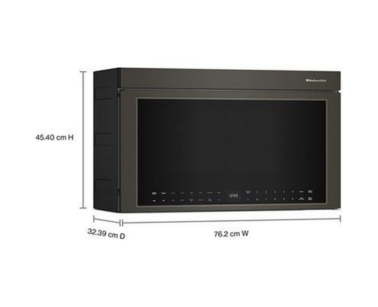 Four à micro-ondes à hotte intégrée de 30 po, 1,1 Pi cu.. avec technologie Air Fry KitchenAid - YKMMF730PBE