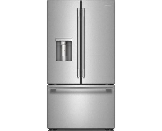 Réfrigérateur trois portes avec porte à deux battants de 36 po avec système distributeur d'eau et de glaçons KitchenAid - KRFF436SPS