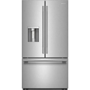 Réfrigérateur trois portes avec porte à deux battants de 36 po avec système distributeur d'eau et de glaçons KitchenAid - KRFF436SPS