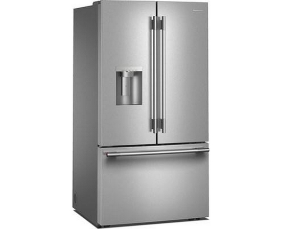Réfrigérateur trois portes avec porte à deux battants de 36 po avec système distributeur d'eau et de glaçons KitchenAid - KRFF436SPS