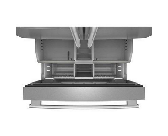 Réfrigérateur trois portes avec porte à deux battants de 36 po avec système distributeur d'eau et de glaçons KitchenAid - KRFF436SPS