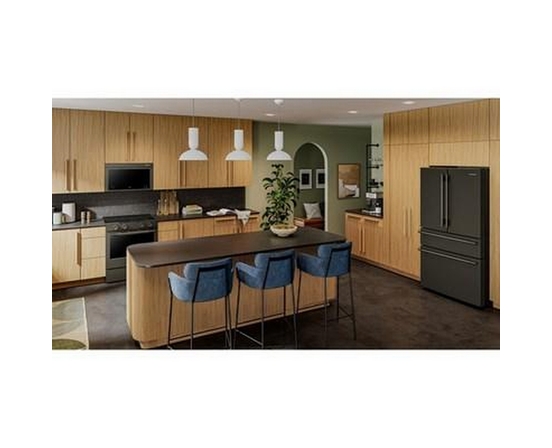 Réfrigérateur trois portes avec porte à deux battants de 36 po avec système distributeur d'eau et de glaçons KitchenAid - KRFF436SBE