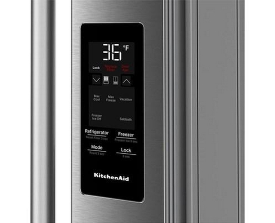 Réfrigérateur trois portes avec porte à deux battants de 36 po KitchenAid - KRFF336SPS