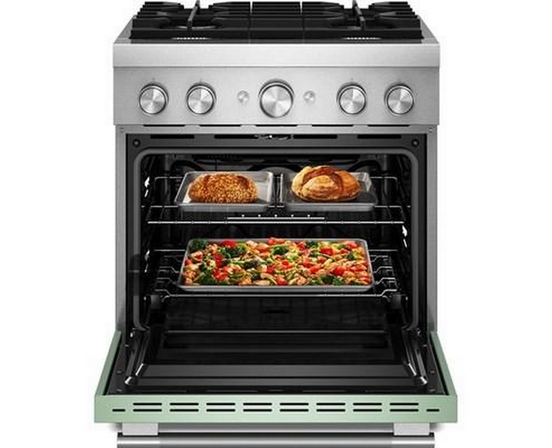 Cuisinière autoportante bi-énergie de style commercial de 30 po KitchenAid - KFDS930SDC