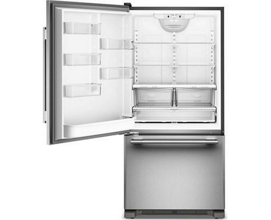 Réfrigérateur à congélateur inférieur autoportant de 33 po, 22 Pi cu.. KitchenAid - KRBL133SPS