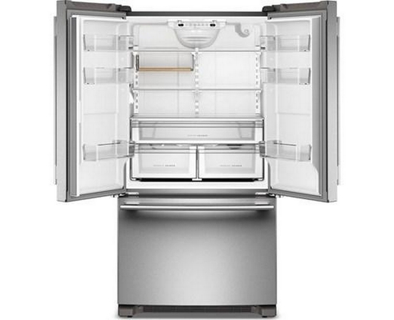 Réfrigérateur trois portes avec porte à deux battants à profondeur de comptoir de 36 po, 20 Pi cu. avec distributeur d'eau KitchenAid - KRFC136SPS