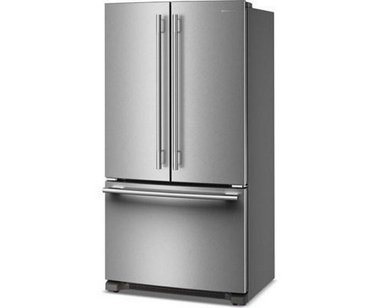 Réfrigérateur trois portes avec porte à deux battants à profondeur de comptoir de 36 po, 20 Pi cu. avec distributeur d'eau KitchenAid - KRFC136SPS