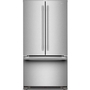Réfrigérateur trois portes avec porte à deux battants à profondeur de comptoir de 36 po, 21,9 Pi cu. avec machine à glaçons KitchenAid - KRFC136TPS