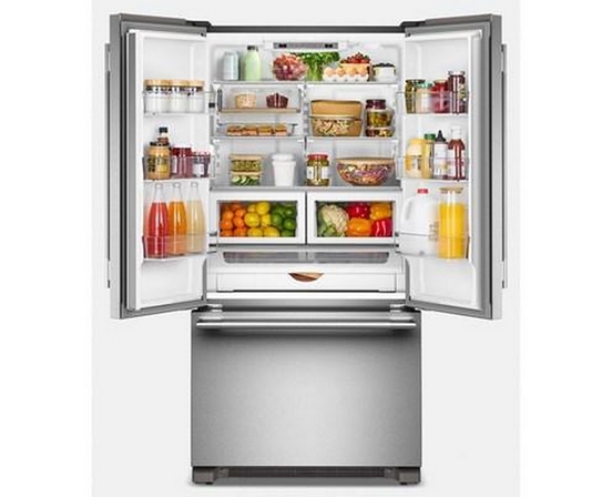 Réfrigérateur trois portes avec porte à deux battants à profondeur de comptoir de 36 po, 21,9 Pi cu. avec machine à glaçons KitchenAid - KRFC136TPS