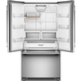 Réfrigérateur trois portes avec porte à deux battants à profondeur de comptoir de 36 po, 21,9 Pi cu. avec machine à glaçons KitchenAid - KRFC136TPS