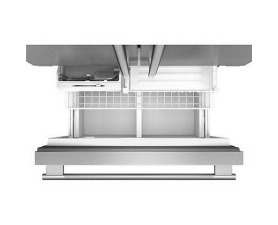 Réfrigérateur trois portes avec porte à deux battants à profondeur de comptoir de 36 po, 21,9 Pi cu. avec machine à glaçons KitchenAid - KRFC136TPS