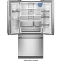 Réfrigérateur trois portes avec porte à deux battants autoportant de 30 po, 20 Pi cu.. avec machine à glaçons KitchenAid - KRFF330SPS