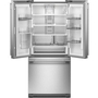 Réfrigérateur trois portes avec porte à deux battants autoportant de 30 po, 20 Pi cu.. avec machine à glaçons KitchenAid - KRFF330SPS