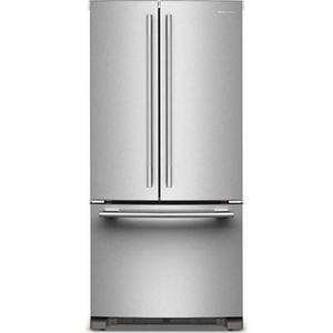 Réfrigérateur trois portes avec porte à deux battants autoportant de 33 po, 22 Pi cu.. avec machine à glaçons KitchenAid - KRFF333SPS