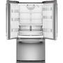 Réfrigérateur trois portes avec porte à deux battants autoportant de 33 po, 22 Pi cu.. avec machine à glaçons KitchenAid - KRFF333SPS