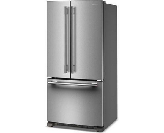 Réfrigérateur trois portes avec porte à deux battants autoportant de 33 po, 22 Pi cu.. avec machine à glaçons KitchenAid - KRFF333SPS