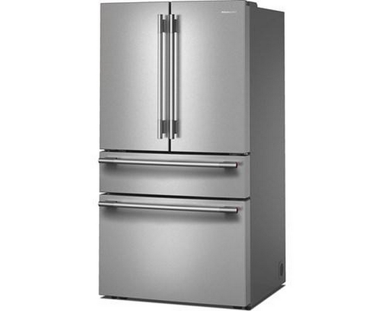 Réfrigérateur KitchenAid à portes françaises avec distributeur d’eau et de glaçons intérieur et tiroir réfrigéré pleine largeur FreshChill™ - 30 pi cu - KRMF336SPS