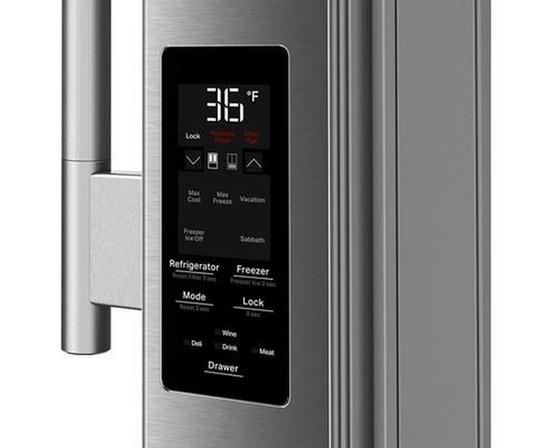 Réfrigérateur KitchenAid à portes françaises avec distributeur d’eau et de glaçons intérieur et tiroir réfrigéré pleine largeur FreshChill™ - 30 pi cu - KRMF336SPS