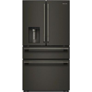 Réfrigérateur quatre portes avec porte à deux battants autoportant de 36 po, 29,51 Pi cu.. avec distributeur d'eau et de glace KitchenAid - KRMF436SBE