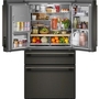 Réfrigérateur quatre portes avec porte à deux battants autoportant de 36 po, 29,51 Pi cu.. avec distributeur d'eau et de glace KitchenAid - KRMF436SBE