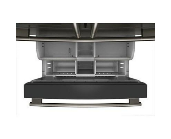 Réfrigérateur quatre portes avec porte à deux battants autoportant de 36 po, 29,51 Pi cu.. avec distributeur d'eau et de glace KitchenAid - KRMF436SBE