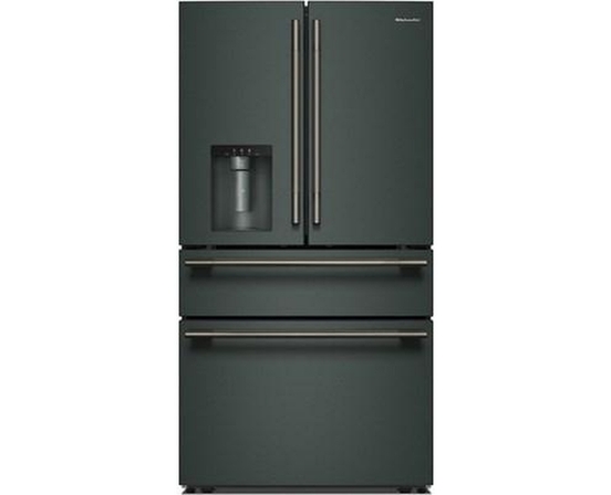 Réfrigérateur quatre portes avec porte à deux battants autoportant de 36 po, 29,51 Pi cu.. avec distributeur d'eau et de glace KitchenAid - KRMF436SJP