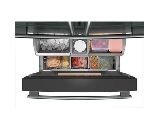 Réfrigérateur quatre portes avec porte à deux battants autoportant de 36 po, 29,51 Pi cu.. avec distributeur d'eau et de glace KitchenAid - KRMF436SJP