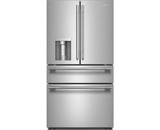 Réfrigérateur quatre portes avec porte à deux battants autoportant de 36 po, 29,51 Pi cu.. avec distributeur d'eau et de glace KitchenAid - KRMF436SPS