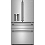 Réfrigérateur quatre portes avec porte à deux battants autoportant de 36 po, 29,51 Pi cu.. avec distributeur d'eau et de glace KitchenAid - KRMF436SPS