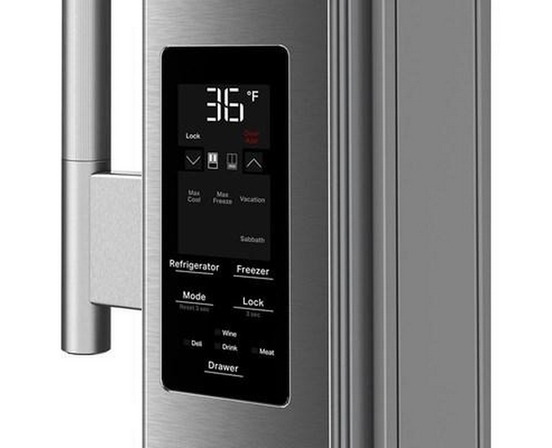 Réfrigérateur quatre portes avec porte à deux battants autoportant de 36 po, 29,51 Pi cu.. avec distributeur d'eau et de glace KitchenAid - KRMF436SPS