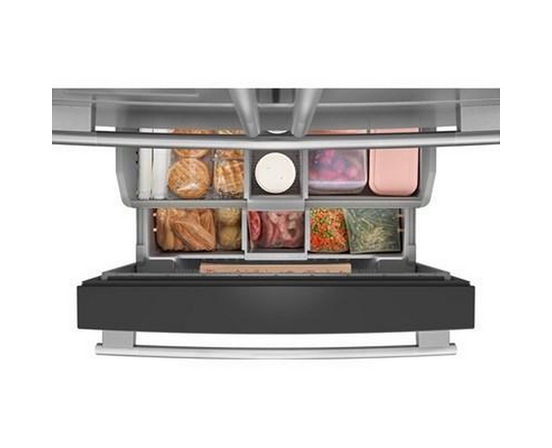 Réfrigérateur quatre portes avec porte à deux battants autoportant de 36 po, 29,51 Pi cu.. avec distributeur d'eau et de glace KitchenAid - KRMF436SPS